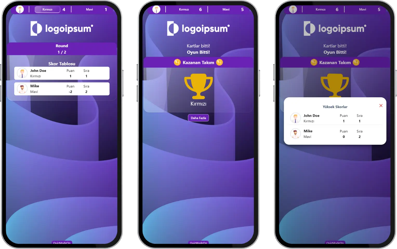 katılımcı - etkinlik akışı (tabu) - sonuçlar - skor tablosu ve kazananlar