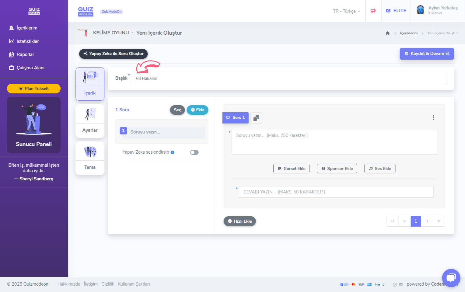 kelime oyunu oluşturma - içerik - başlık