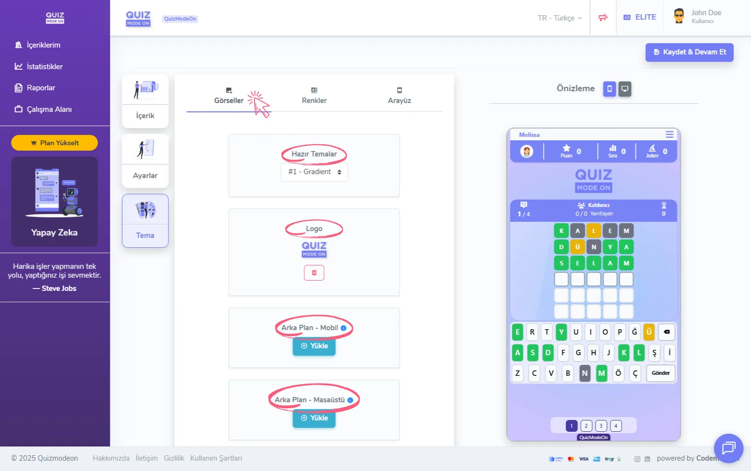 wordle oluşturma - tema editörü - görseller