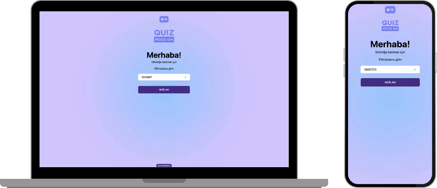 katılımcı - giriş ekranı - PIN'li giriş