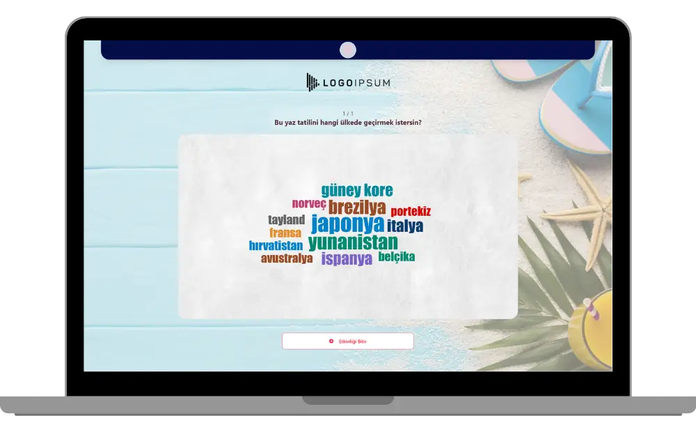 moderatör - etkinlik akışı (kelime bulutu) - katılımcı cevapları