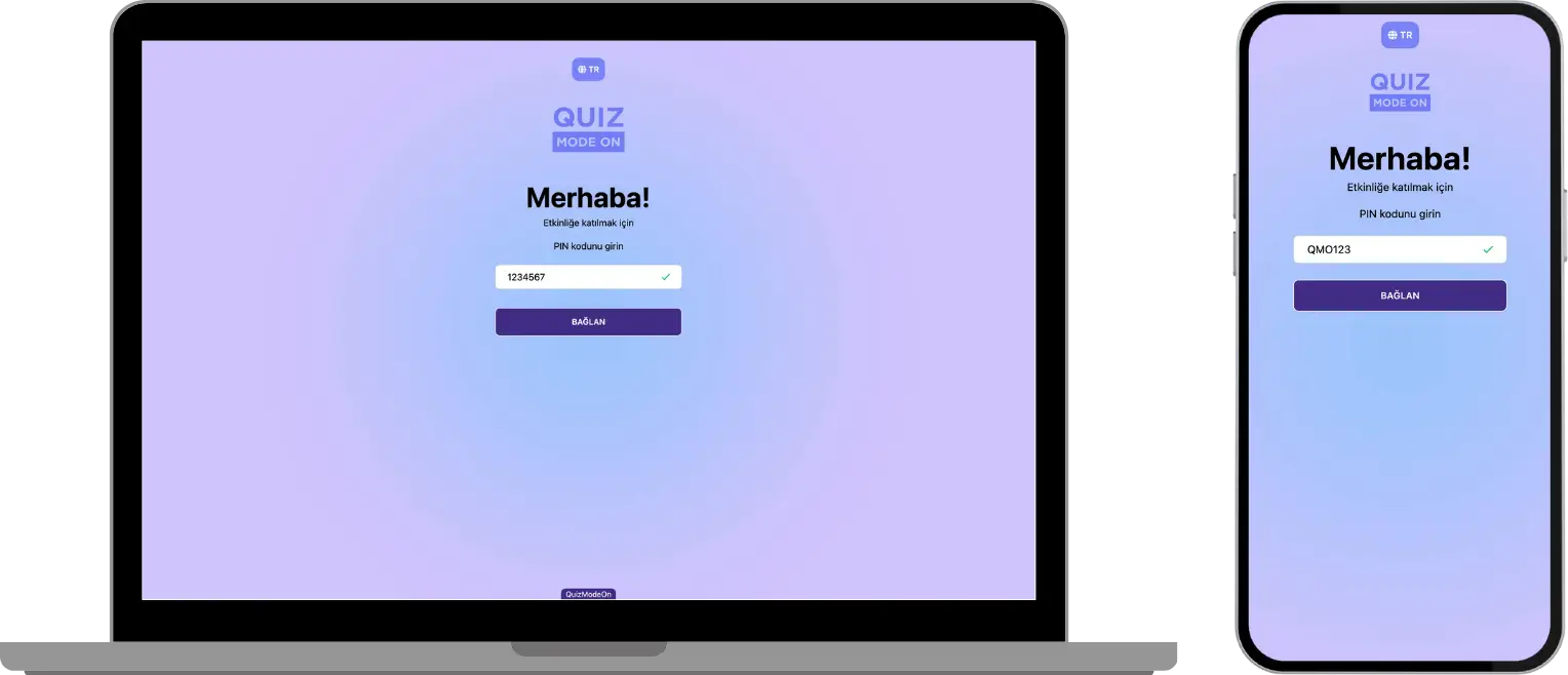 katılımcı - giriş ekranı - PIN kodu girişi