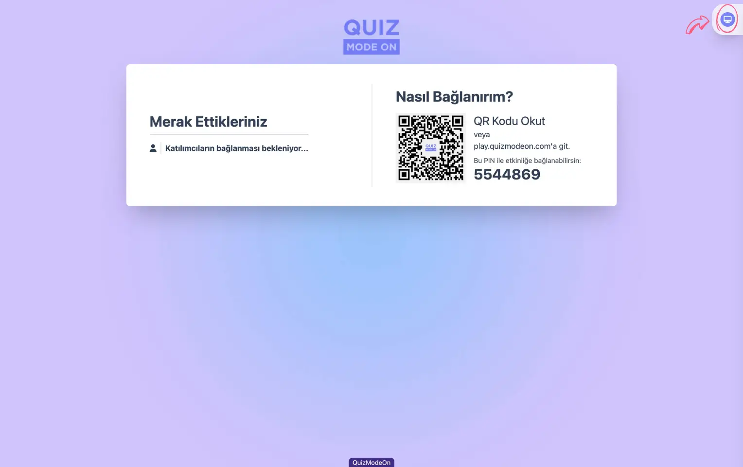 sunucu sayfası - moderasyon - yayın modu açık