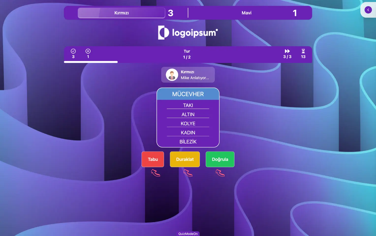 sunucu sayfası (tabu) - oyun kuralları - moderasyon