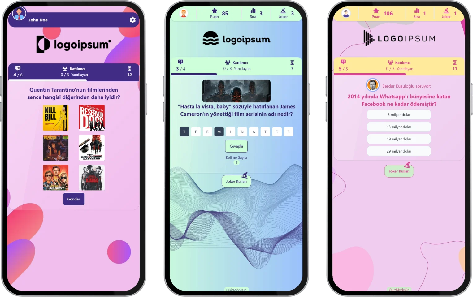 içerik özelleştirme - soru türleri - görsel sorular